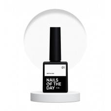 NAILSOFTHEDAY Bottle gel 01 - biały żel do wzmocnienia i naprawy, 10 ml